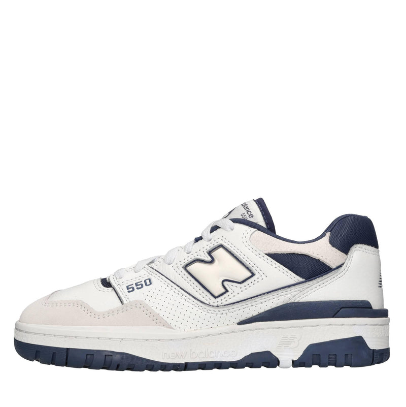 Sneakers in pelle e tessuto 