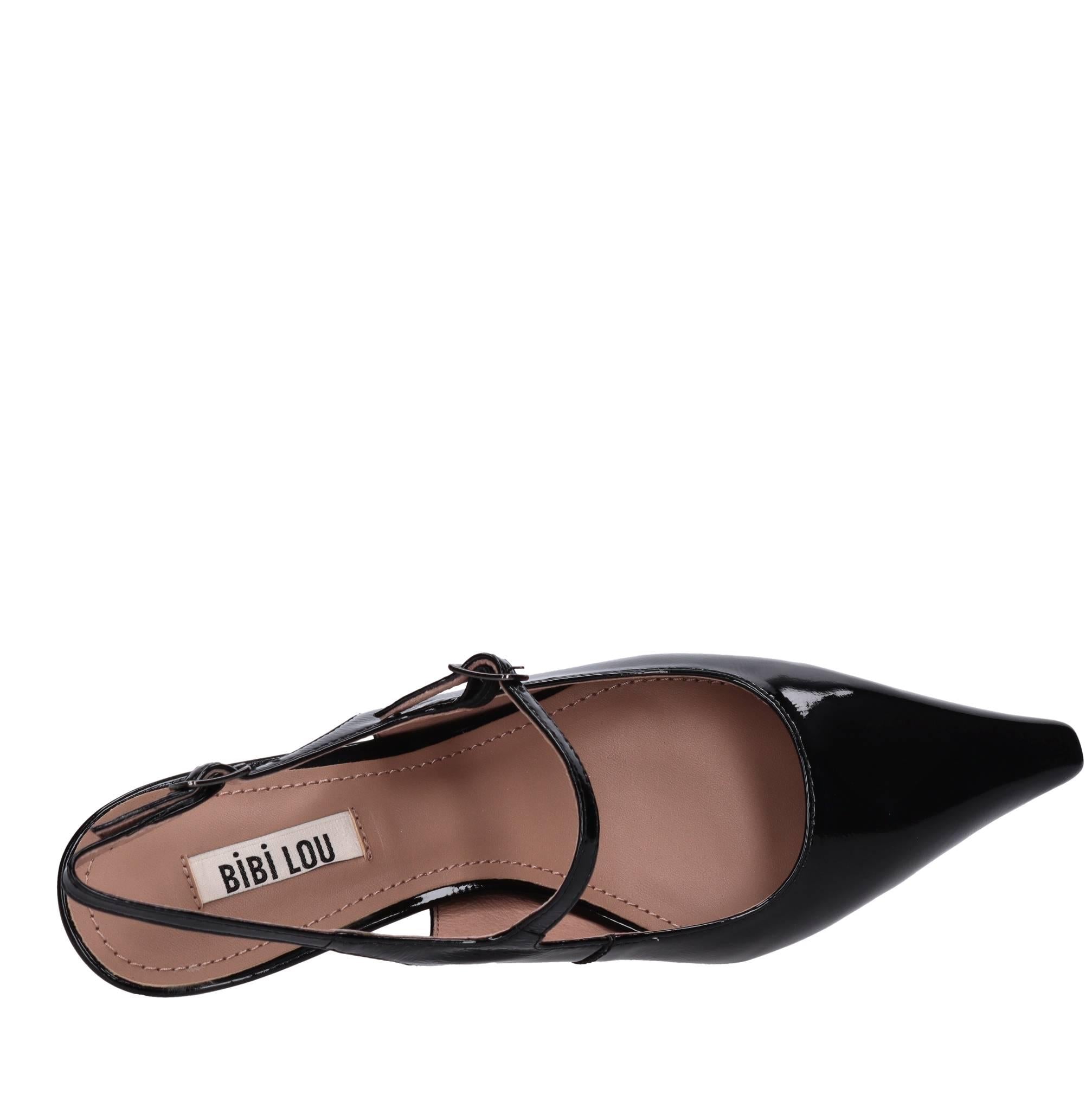 Décolleté slingback in pelle 