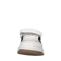 Sneakers in pelle e tessuto 