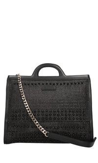Borsa Malibu in ecopelle e rafia 