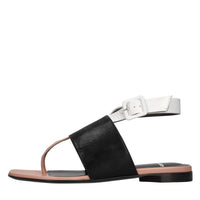 Sandali flat in pelle 