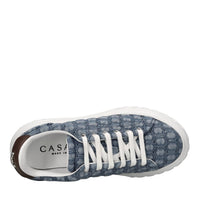 Sneakers Off road in tessuto jeans e pelle 