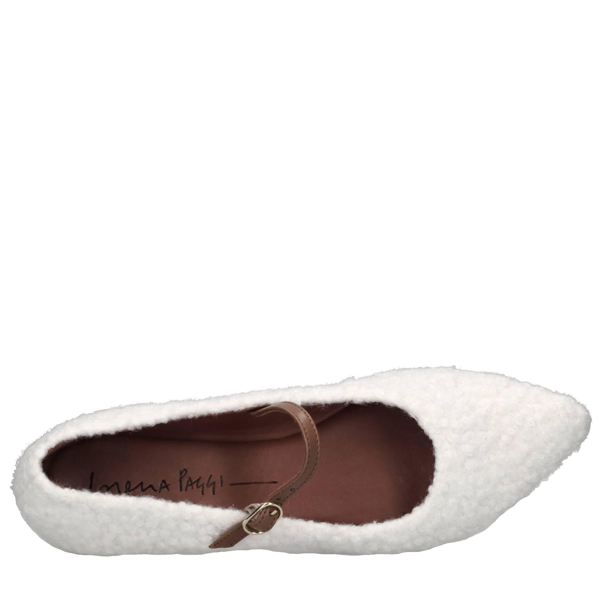 Ballerine in ecopelliccia e pelle 