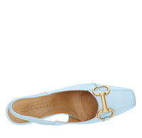 Décolleté slingback in pelle 