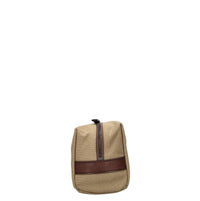 Beauty case in tessuto e pelle 