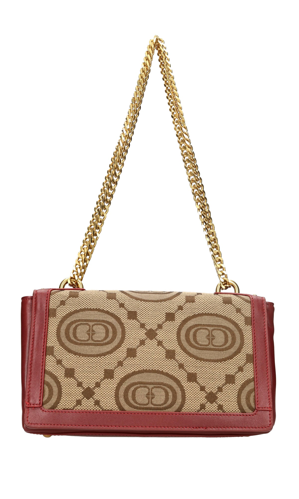 Borsa in pelle e tessuto 