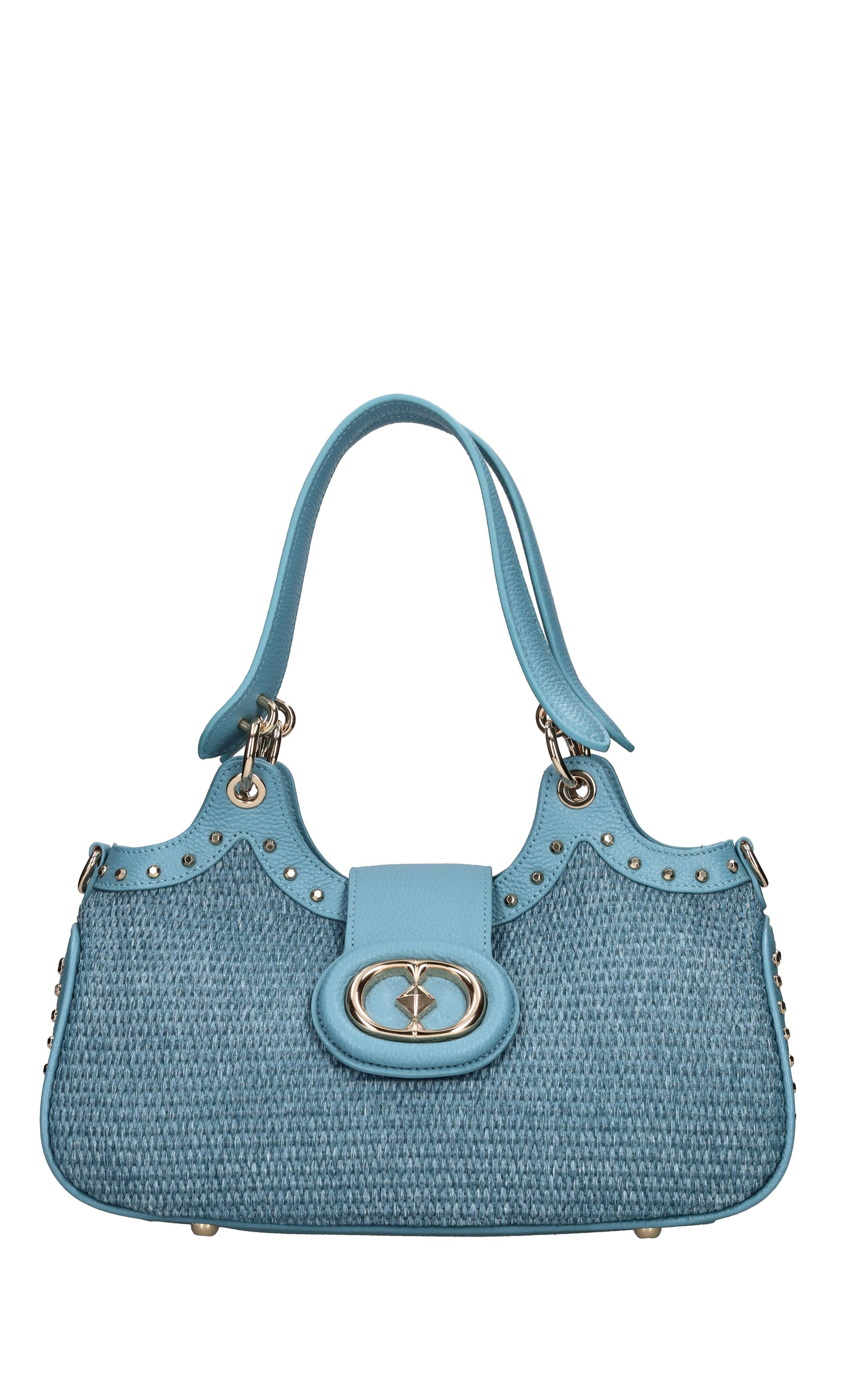 Borsa Romantic Ilary in pelle e rafia 