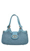 LA CARRIE Romantic Ilary Leather and Raffia Bag