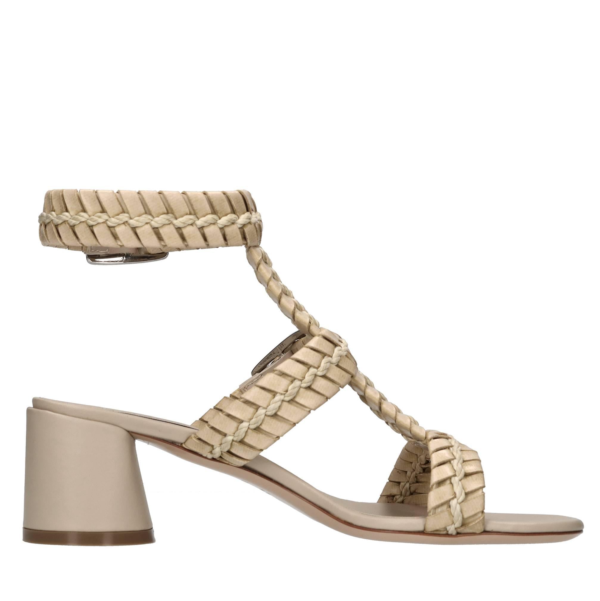 Sandali Penelope in pelle e corda 