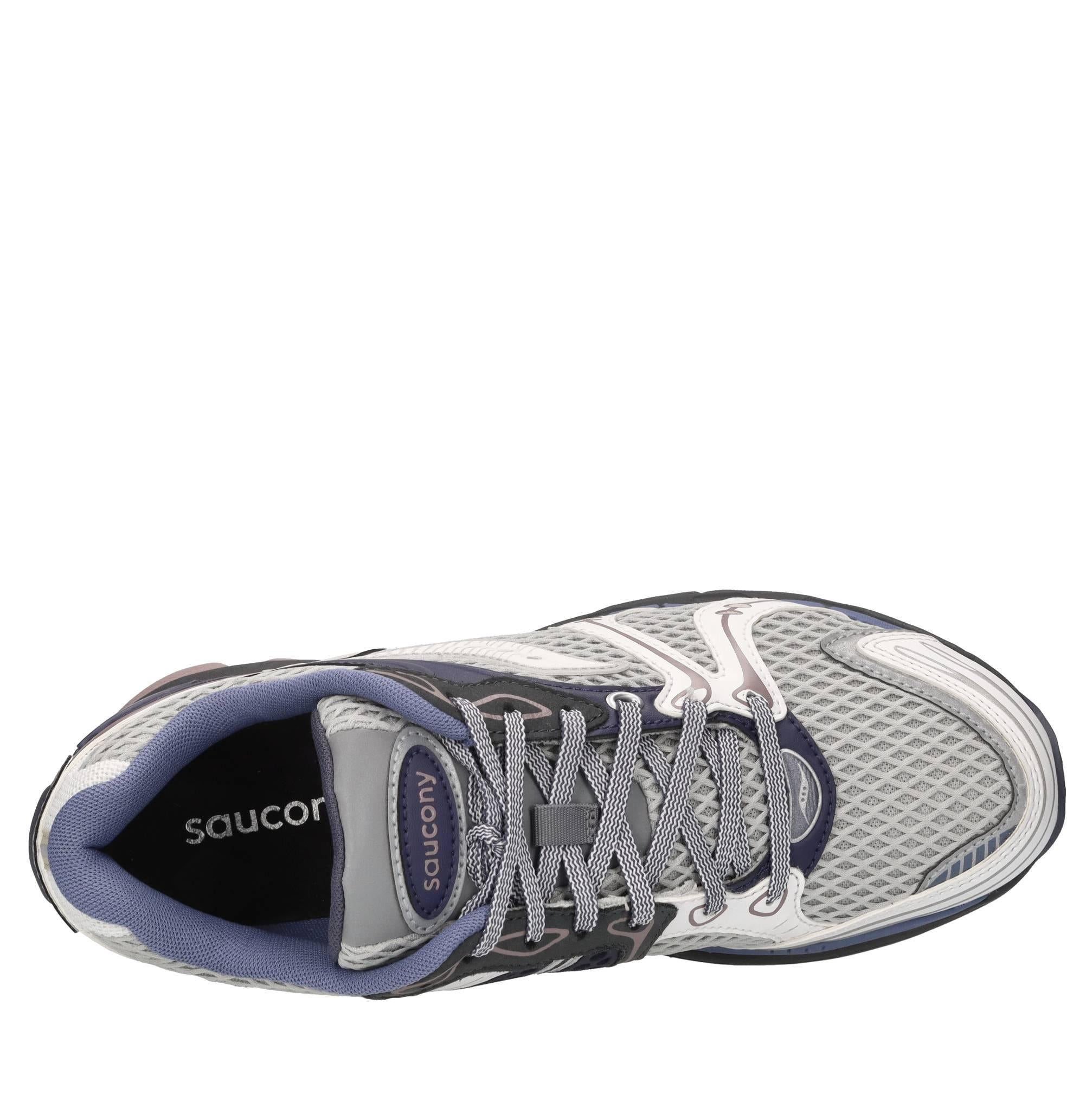 Sneakers in pelle e tessuto 