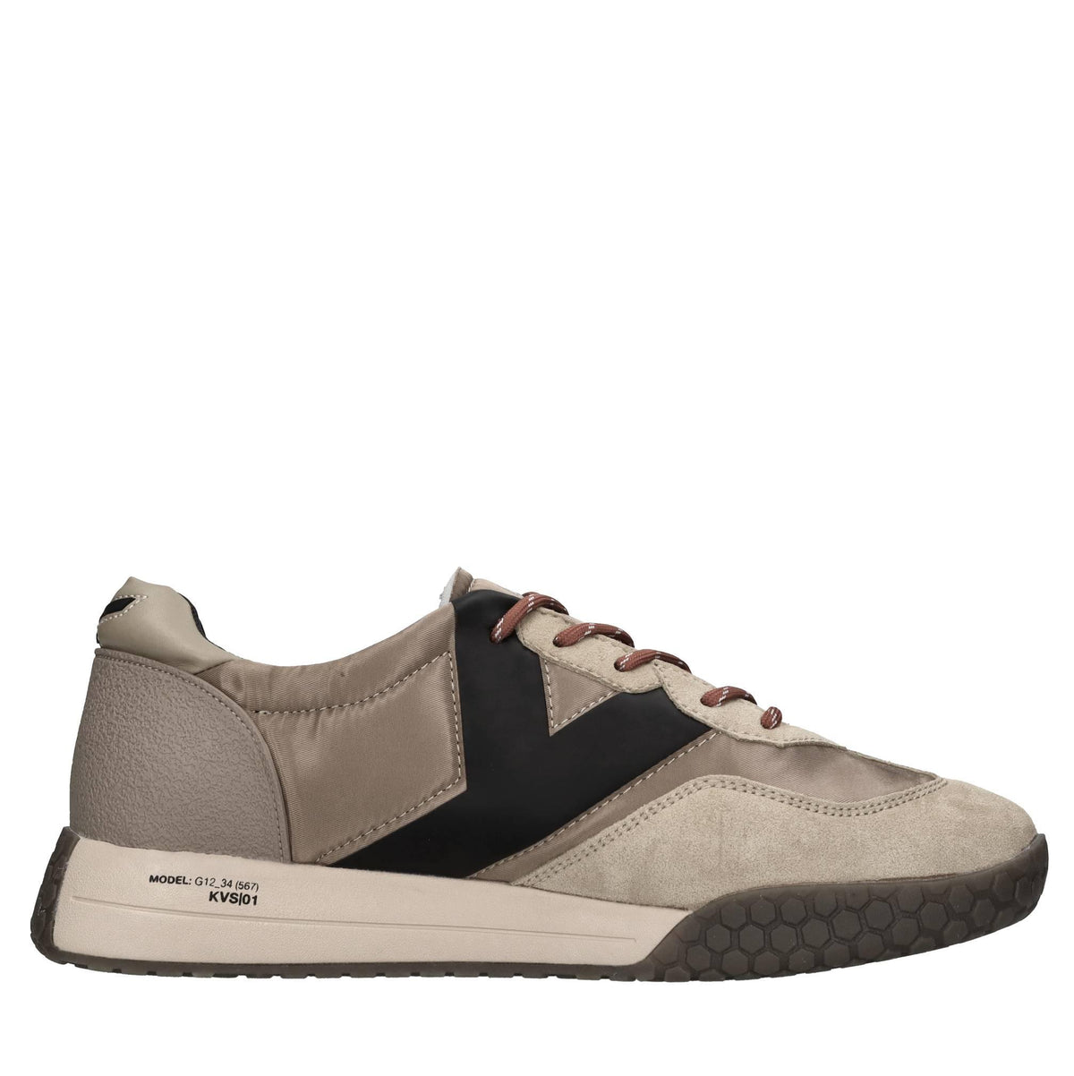 Sneakers in camoscio e tessuto 