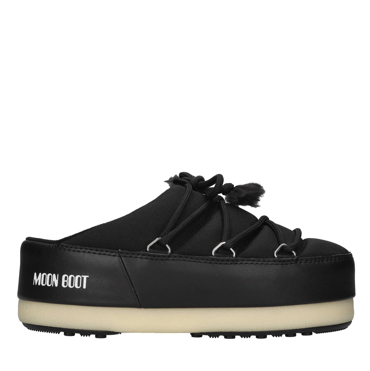 Mules in nylon idrorepellente ed ecopelle 