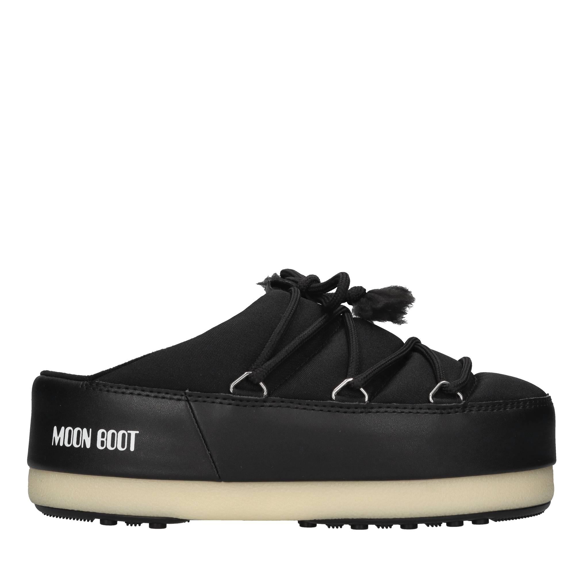 Mules in nylon idrorepellente ed ecopelle 