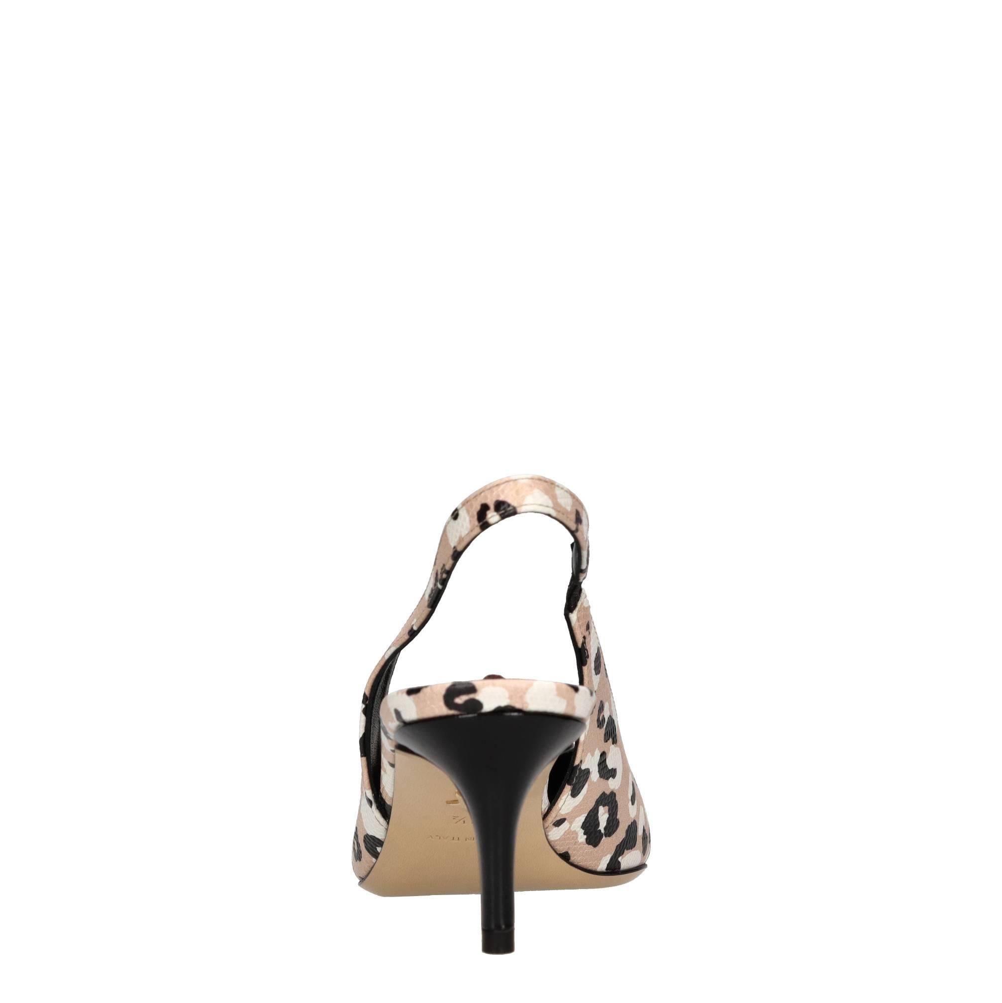 Décolleté slingback in pelle 