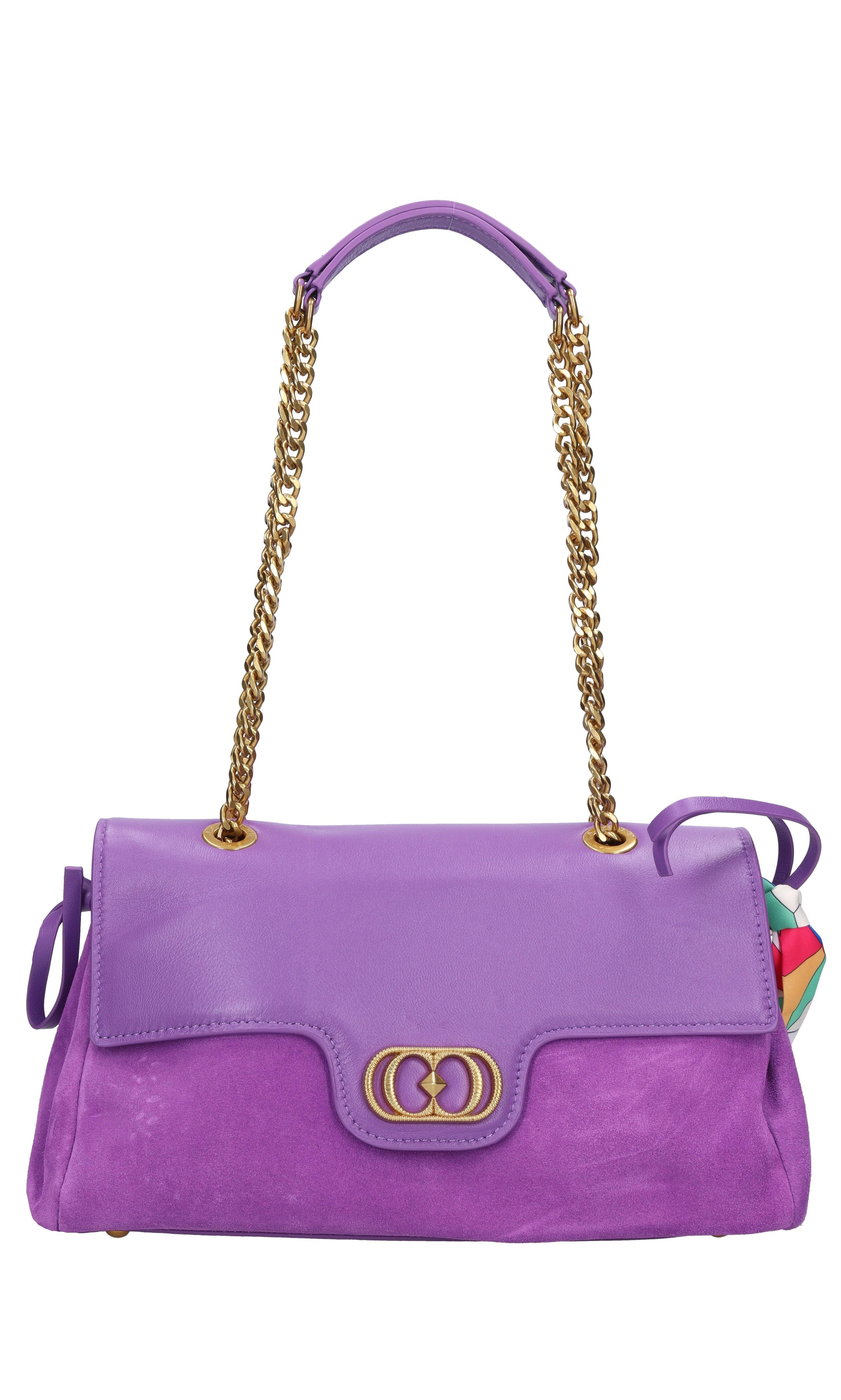 Borsa in pelle e camoscio 