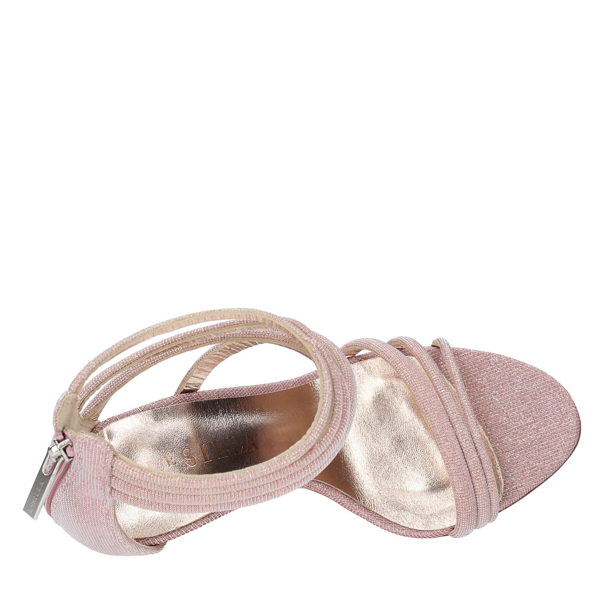 Sandali in tessuto glitterato 