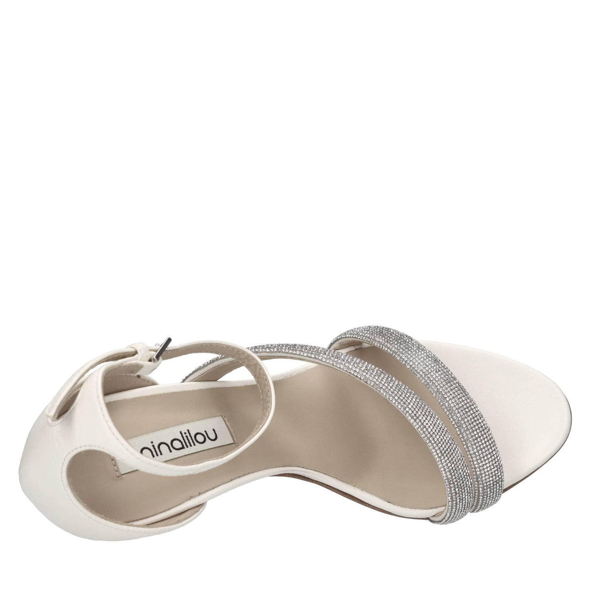 Sandali in pelle e microstrass 