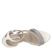 Sandali in pelle e microstrass 