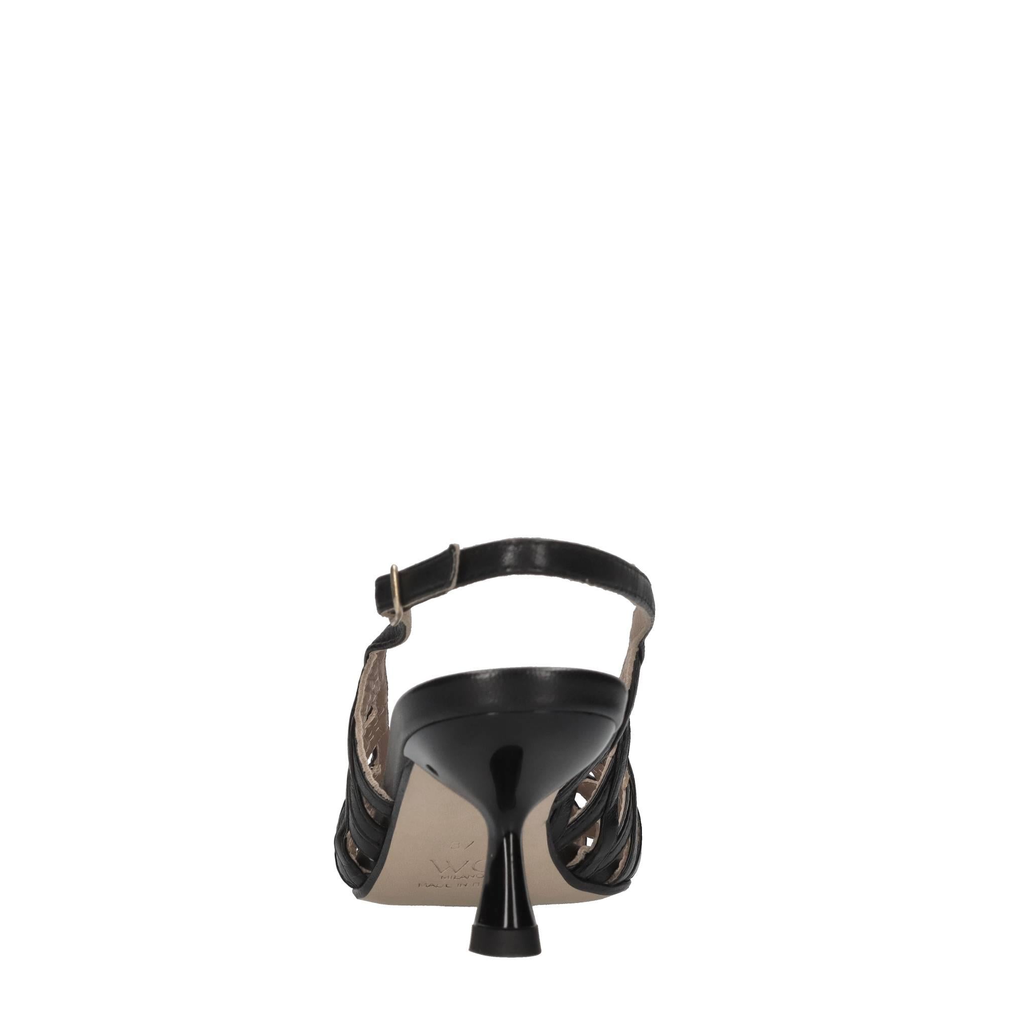 Décolleté slingback in pelle 