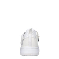 Sneakers in pelle e tessuto 
