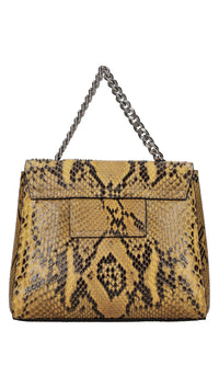 Borsa-marsupio in pelle stampa pitone 