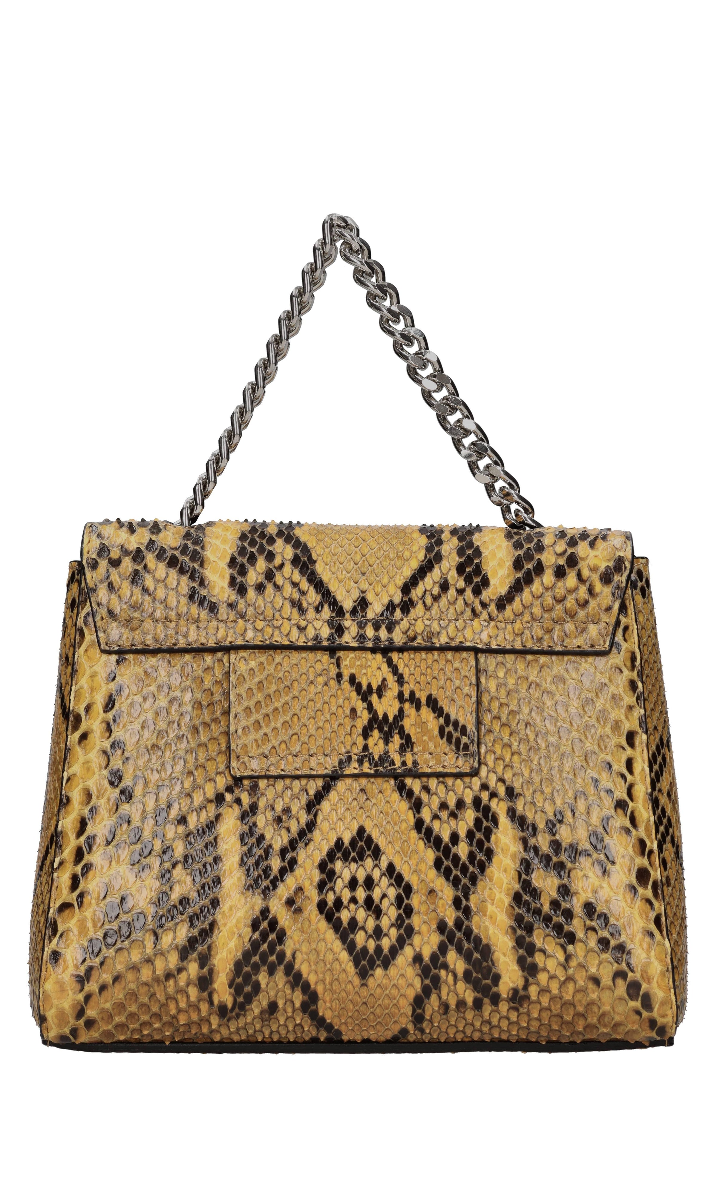Borsa-marsupio in pelle stampa pitone 
