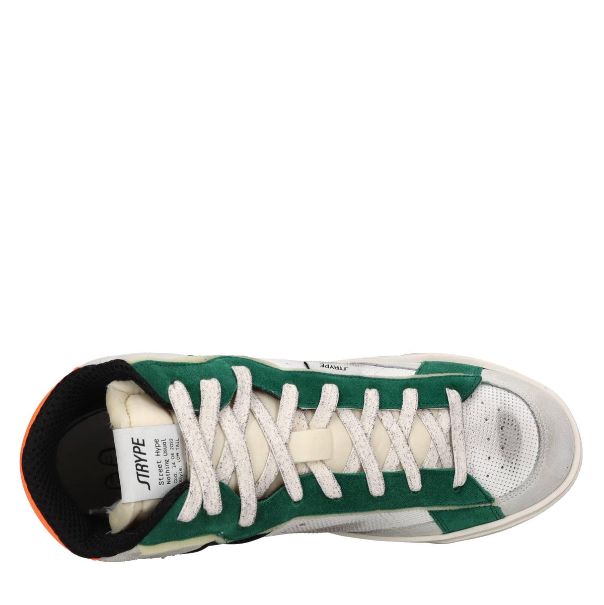 Sneakers in pelle e tessuto 