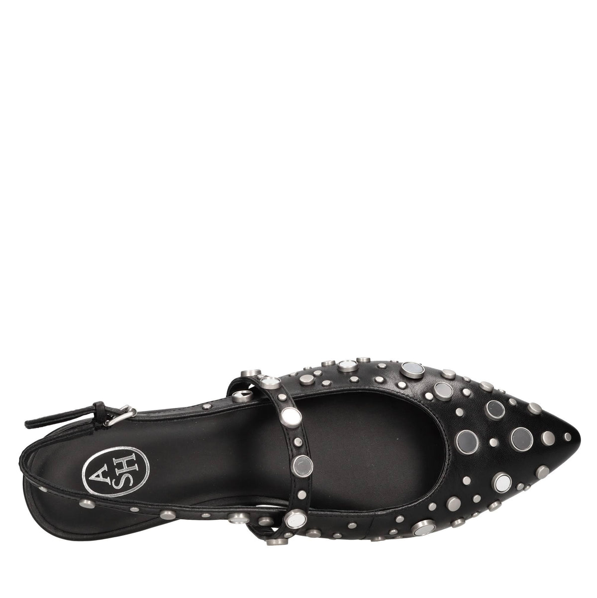 Ballerine slingback Brenda in pelle e borchie 