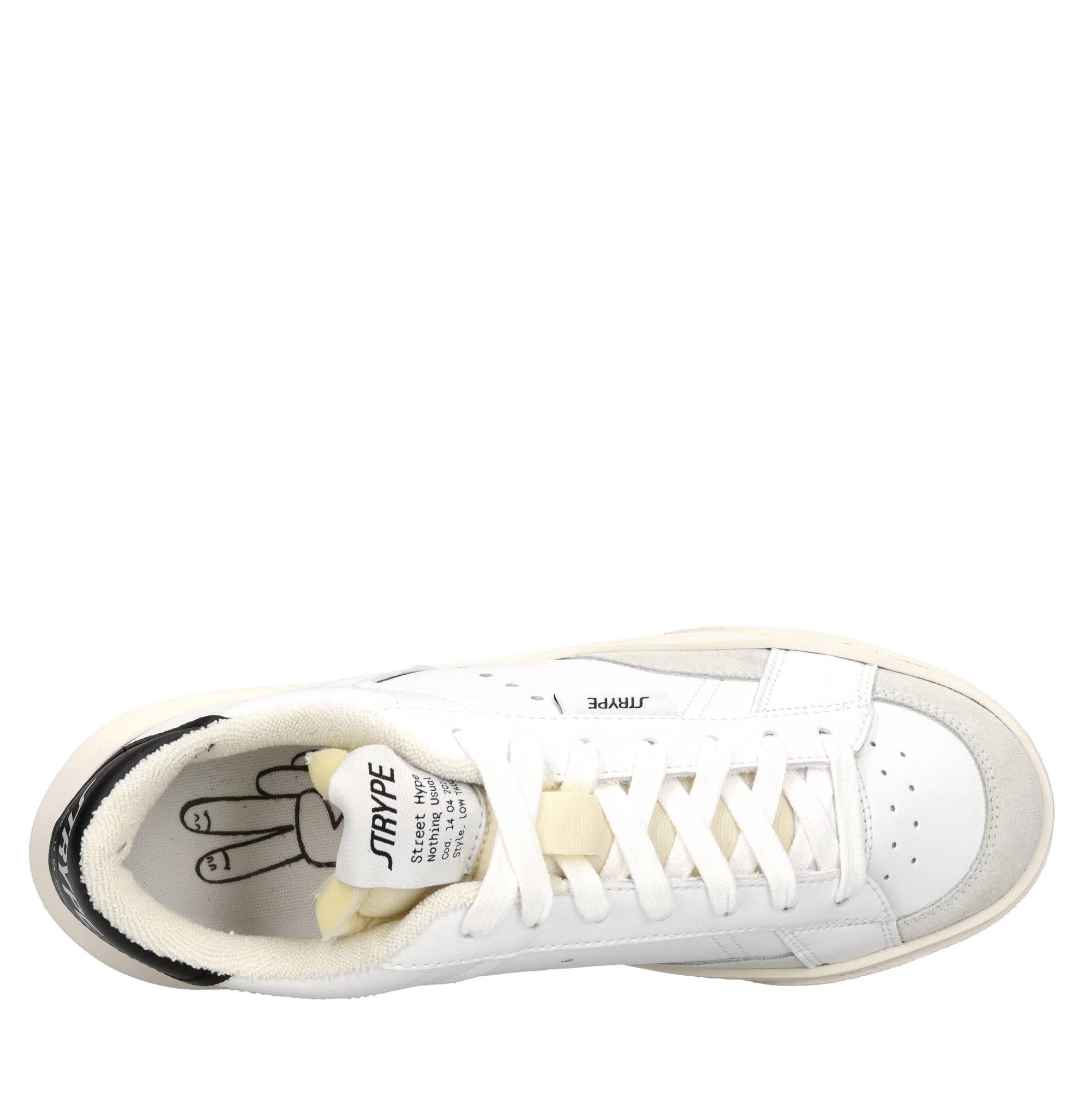 Sneakers in pelle e tessuto 