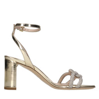 Sandali in pelle e microstrass 