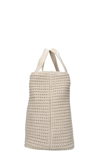 Borsa in tessuto e rafia 