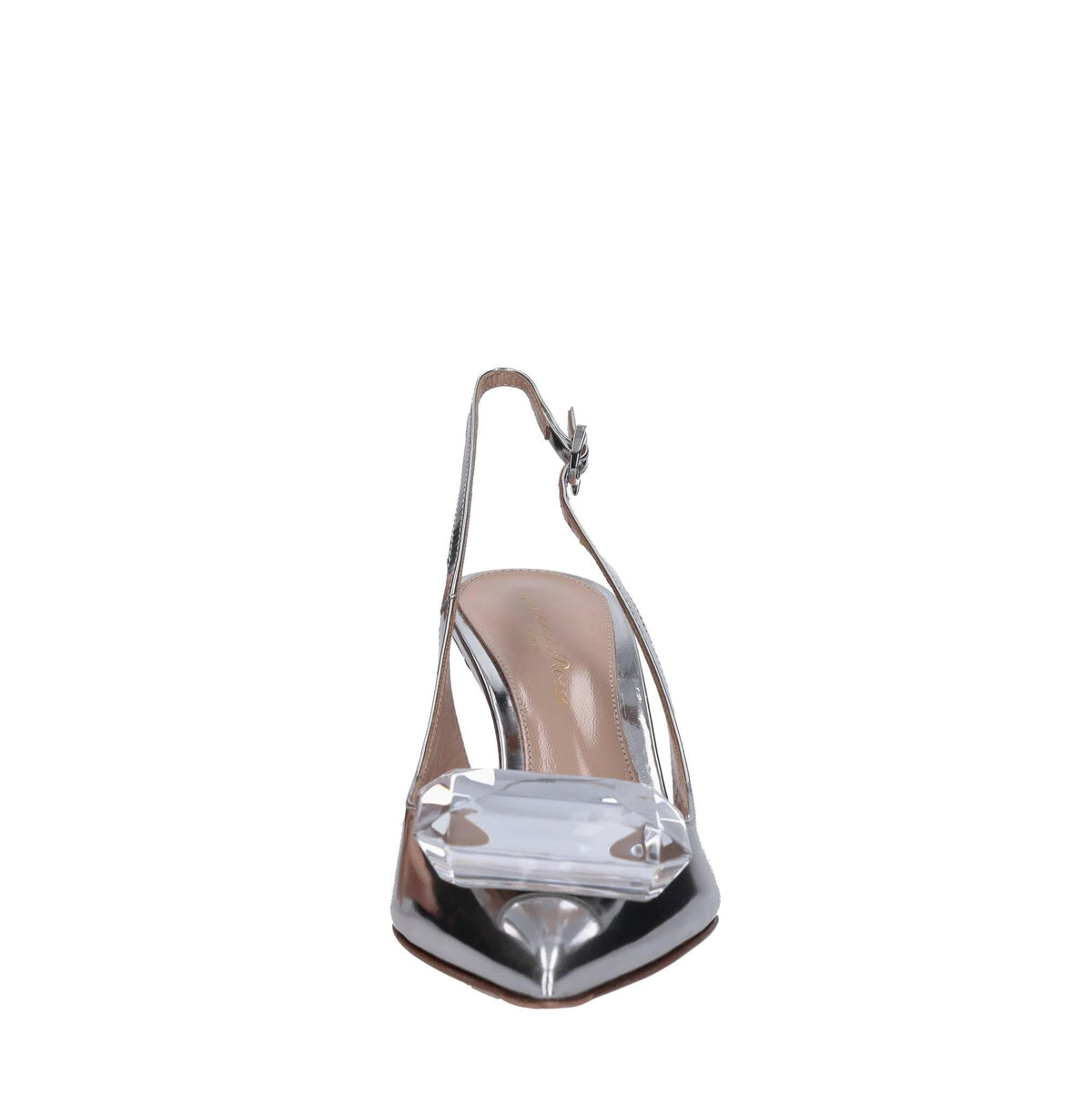 Décolleté slingback in pelle 