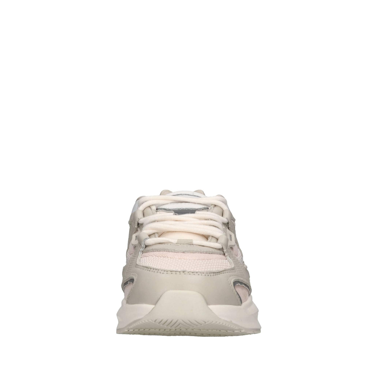 Sneakers in pelle e tessuto 