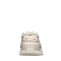 Sneakers in pelle e tessuto 