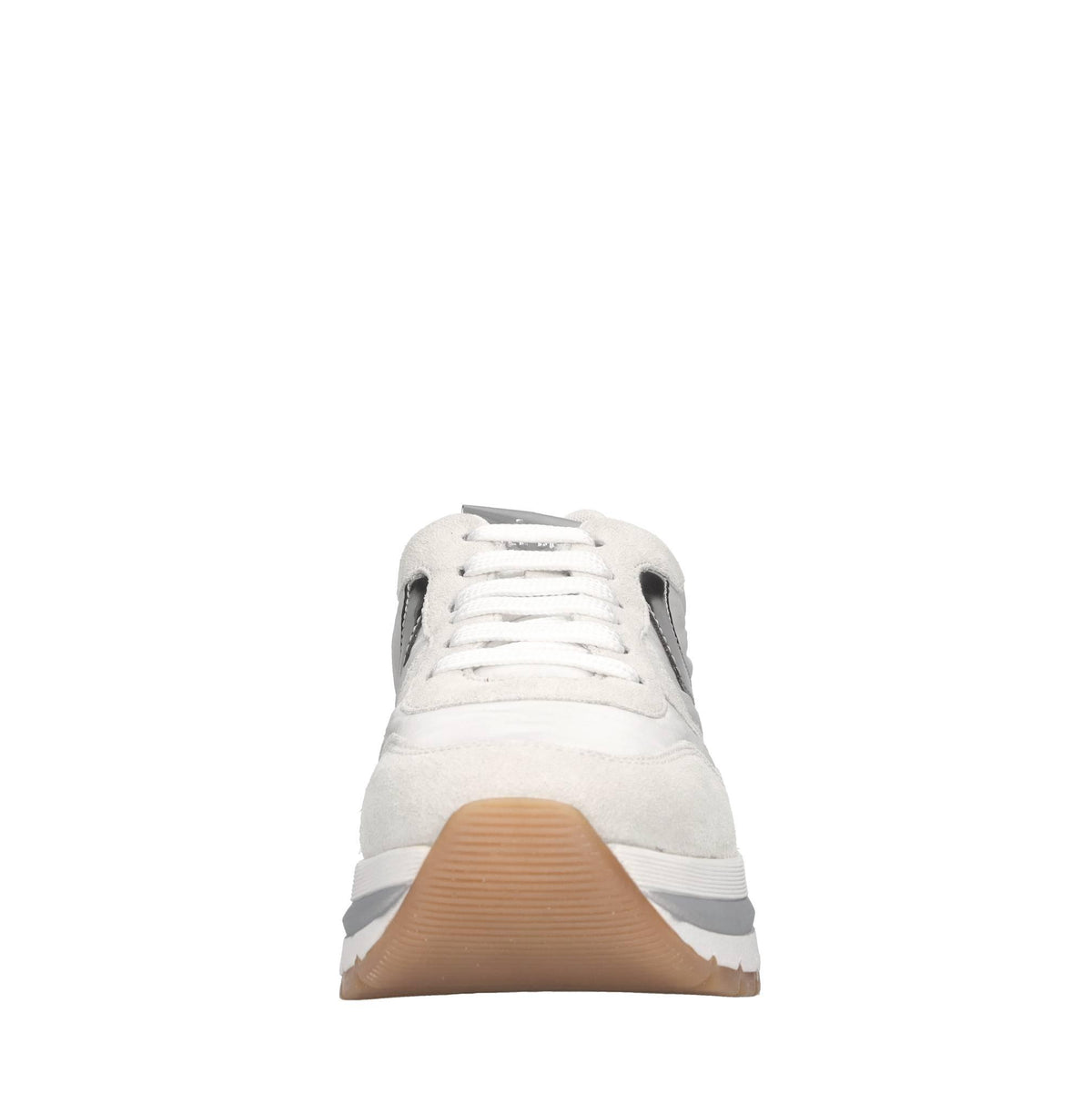 Sneakers in camoscio e tessuto 