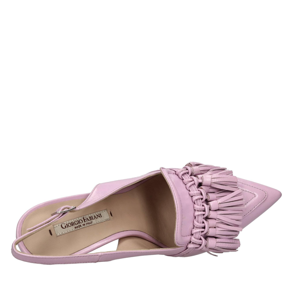 Décolleté slingback in pelle 