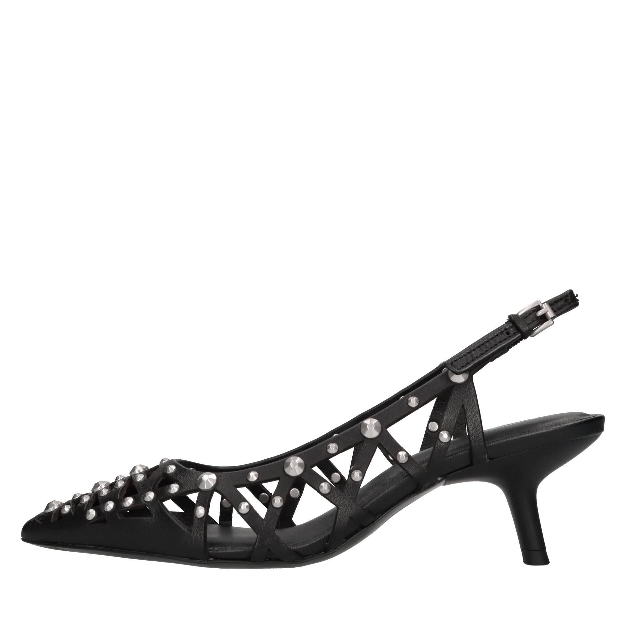 Décolléte slingback  in pelle 