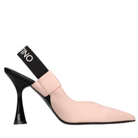 Décolleté slingback in pelle 