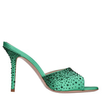 Mules Gigi 100 in raso e strass 