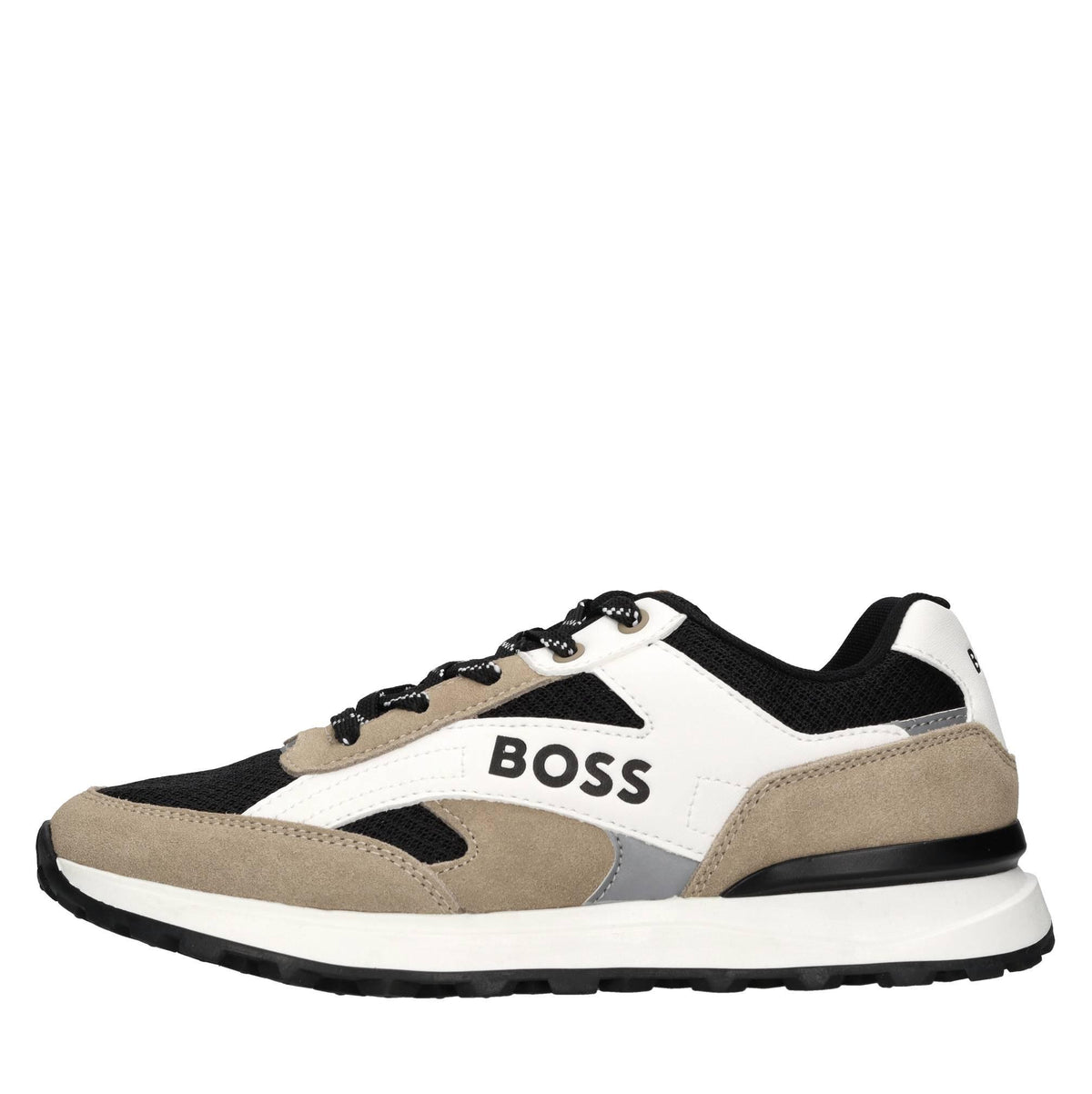 Sneakers in camoscio e tessuto 