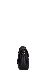 Borsa irregular med. in pelle e camoscio 