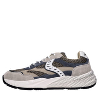 Sneakers in pelle e tessuto 