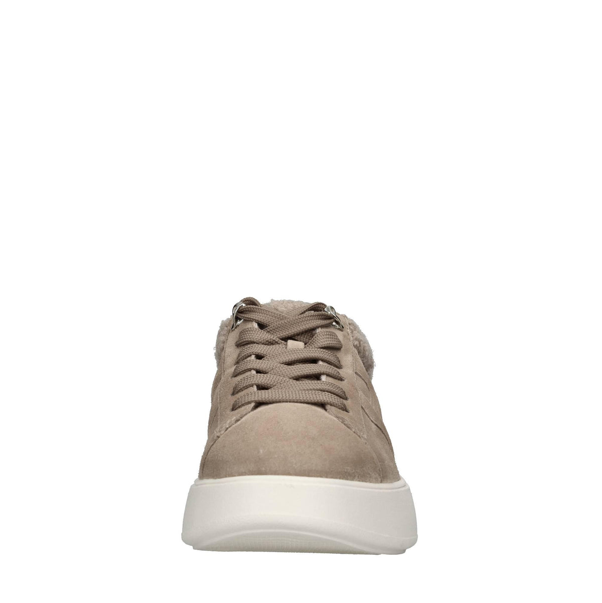 Sneakers in camoscio e tessuto 