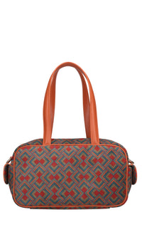 Borsa in pelle e camoscio 