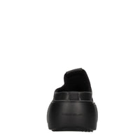 Mules in ecopelle e tessuto elasticizzato 