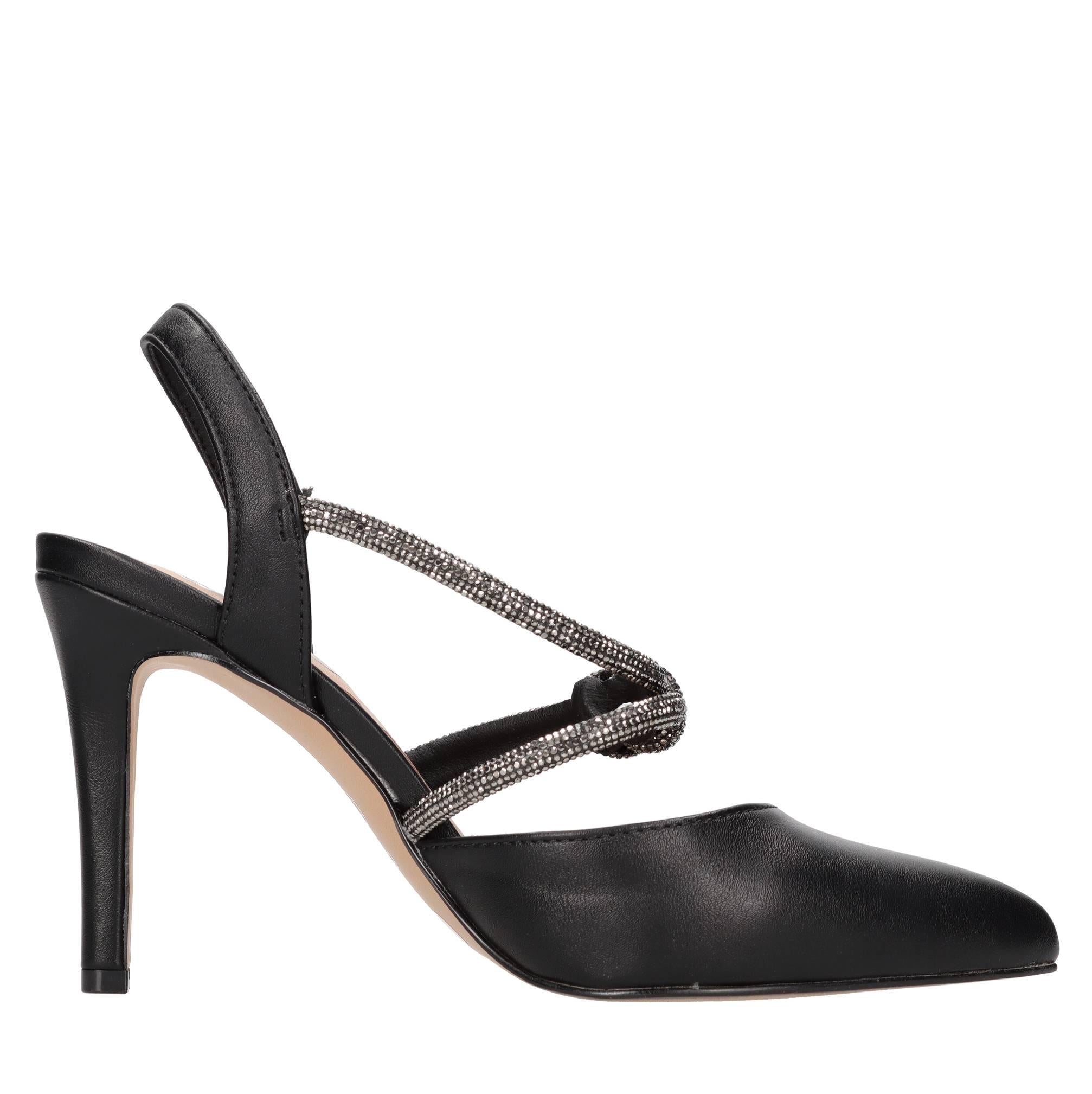 Décolleté slingback modello GARDA in pelle ed ecopelle 