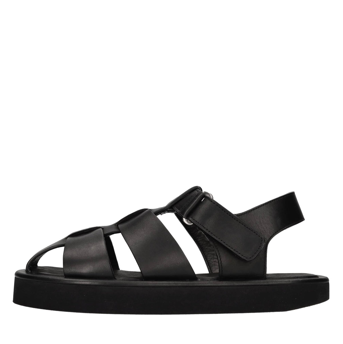 Sandali flat in pelle 