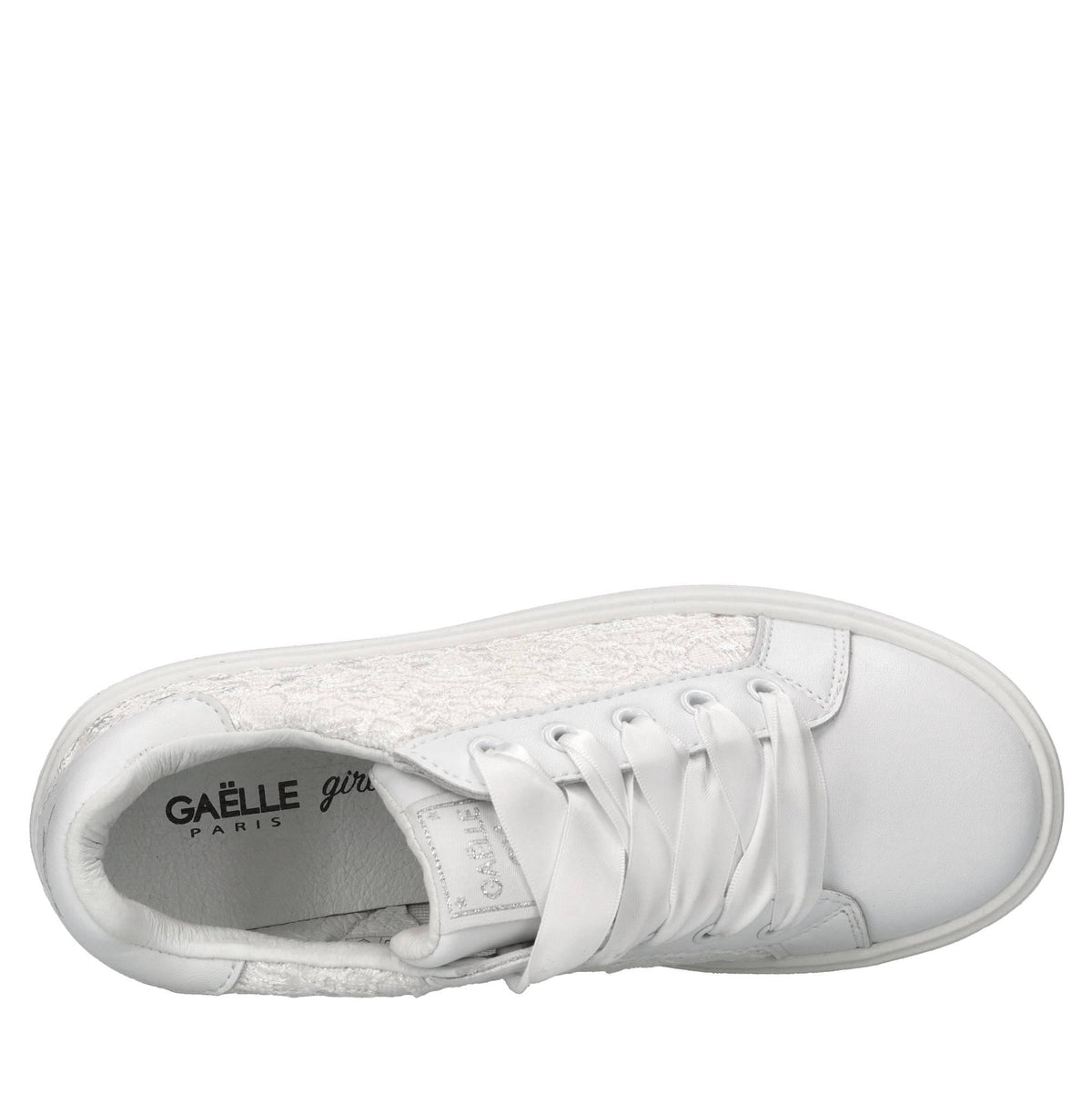 Sneakers in pelle e tessuto 