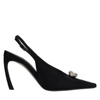 Décolleté slingback in raso 