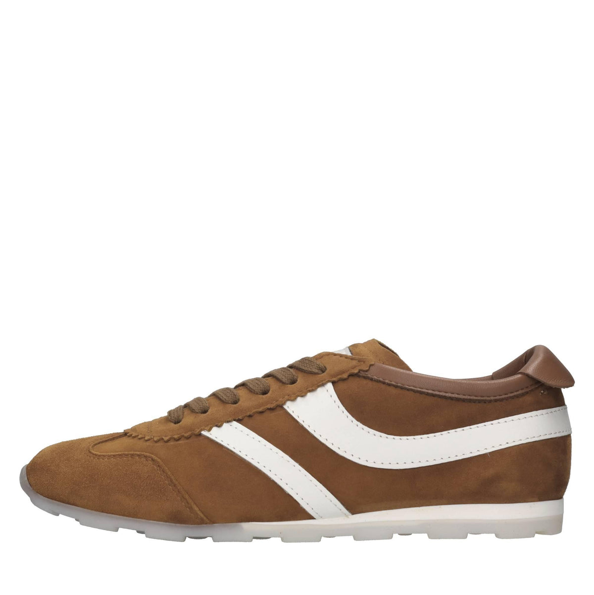 Sneakers in camoscio e pelle 